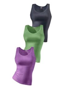 H.I.S. H.I.S Ženy Top čedičov&aacute; &scaron;ed&aacute; / zelen&aacute; / fialov&aacute; XS/S