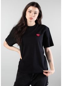 Carhartt Work In Progress Carhartt WIP - W' Heart Patch Black/Red - Tričko - Černá - L - 100% organická bavlna,Trikot