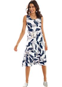 feel good Damske Letní šaty s kulatým výstřihem bílá-potisk ,velikost 36/38