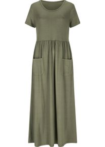 Damske Žerzejové šaty s kapsami khaki ,velikost 36