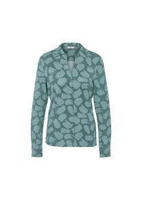 Tchibo - Halenkové triko s knoflíkovou légou a potiskem - pro ženy - vel. XL 48/50 - barva: zelená/s potiskem