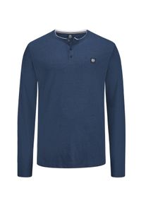 Velk&eacute; Velikosti - Lerros - Tričko s dlouh&yacute;m ruk&aacute;vem a vzorem vytvořen&yacute;m tenk&yacute;m linerem - 5XL - N&aacute;mořnick&aacute; Modr&aacute;