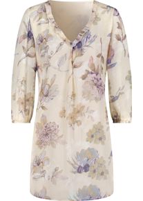 Damske Tunika zdoben&aacute; vol&aacute;nky p&iacute;skov&aacute;-potisk ,velikost 48