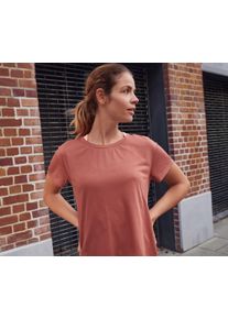 Tchibo - Sportovní tričko s krátkým rukávem 2 v 1 - pro ženy - vel. L 44/46 - barva: hnědá