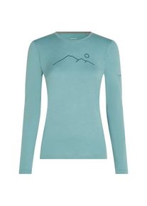 Icebreaker Women's Merino 200 Oasis L/S Crewe Rainer Ridge Merino base layer Women (XS, turquoise)