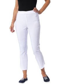 Damske Kalhoty se zaoblen&yacute;mi bočn&iacute;mi rozparky b&iacute;l&aacute; ,velikost 48