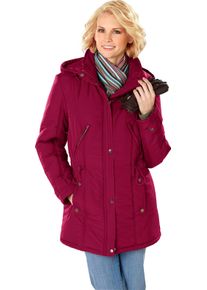 Damske Pro&scaron;&iacute;van&aacute; bunda s regulac&iacute; &scaron;&iacute;řky v&iacute;nově červen&aacute; ,velikost 38
