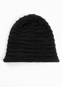 Nařasen&aacute; čepice Beanie | Čern&aacute; | Vel. Onesize | bonprix
