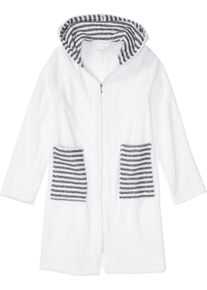 Frot&eacute; župan z organick&eacute; bavlny | B&iacute;l&aacute; | Vel. 36/38 (S) | 100% bavlna| bonprix