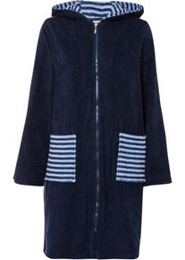 Frot&eacute; župan z organick&eacute; bavlny | Modr&aacute; | Vel. 56/58 (3XL) | 100% bavlna| bonprix