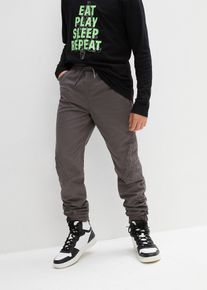 Termo džíny bez zapínání Regular Fit s žerzejovou podšívkou | Šedá | Vel. 176 | 100% bavlna| bonprix