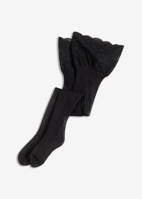 Podvazkov&eacute; punčochy s krajkou 20 DEN | Čern&aacute; | Vel. 36/38 (S) | bonprix