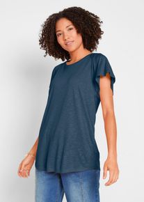 Ž&iacute;han&eacute; tričko s netop&yacute;ř&iacute;mi ruk&aacute;vy | Fialov&aacute; | Vel. 48/50 (XL) | visk&oacute;za| bonprix