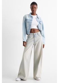 C&Amp;A Wide leg jeans-low waist, Modré, Größe: 44
