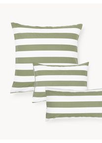 Pruhovaný bavlněný oboustranný povlak na polštář Lorena Zelená Bavlna, Renforcé Š 45 cm, D 110 cm | Westwing Collection