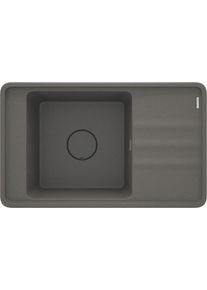 DEANTE Momi antracitově kovov&yacute; Granitov&yacute; dřez, 1-miska s odkap&aacute;vačem ZKM_T11B