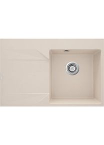 DEANTE Evora b&eacute;žov&yacute; granitov&yacute; dřez, 1-bowl s odkap&aacute;vac&iacute; plochou vlevo ZQJ_511L