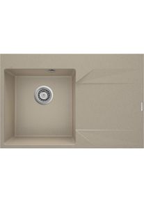 DEANTE Evora p&iacute;skov&yacute; granitov&yacute; dřez, 1-bowl s odkap&aacute;vac&iacute; plochou vpravo ZQJ_711P