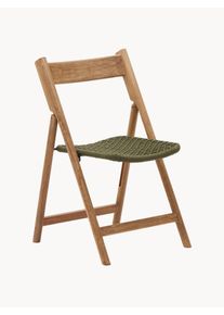 Kave Home Skládací zahradní židle z akáciového dřeva Dandara Hnědá Dřevo, Masivní dřevo Š 50 cm, H 49 cm
