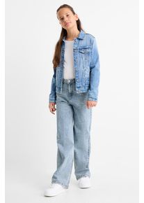 C&Amp;A Motivy hvězd-wide leg jeans se štrasovými kamínky, Modré, Größe: 164