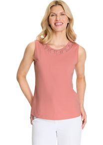 Damske Top s krajkovou vsadkou plameň&aacute;kov&aacute; ,velikost 54