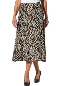 Damske Žerzejová sukně s puntíkovaným vzorem slonová kost-černá-potisk ,velikost 23