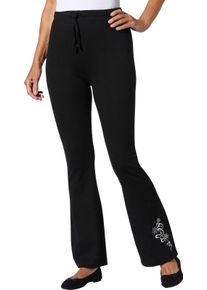 Damske Kalhoty pro volný čas s grafickým potiskem černá ,velikost 56