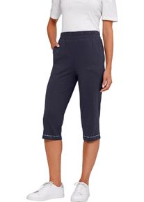 Damske Kalhoty pro voln&yacute; čas v d&eacute;lce capri n&aacute;mořnick&aacute; modr&aacute; ,velikost 56