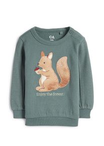 C&Amp;A Motiv veverky-mikina pro miminka, Zelené, Größe: 86