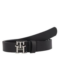Tommy Hilfiger TH Logo Gürtel Leder 85 cm schwarz