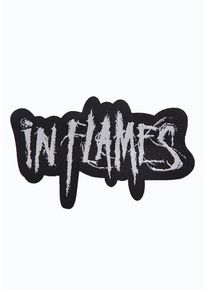 In Flames - Logo Shaped - Nášivka - Černá - Onesize - 100% Polyakryl