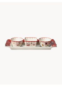 Villeroy & Boch Villeroy & Boch Porcelánové sada misek na dipy Toy's Delight, 4 díly Červená Porcelán Sada s různými velikostmi