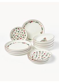 Sada vánočního porcelánového nádobí Eve, pro 4 osoby (12 dílů) Barevná Porcelán Pro 4 osoby (12 dílů) | Westwing Collection