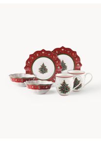 Villeroy & Boch Villeroy & Boch Sada porcelánového nádobí Toy's Delight, pro 2 osoby (6 dílů) Červená Porcelán Pro 2 osoby (6 dílů)