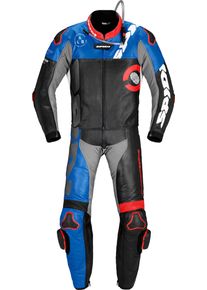 Spidi DP-Progressive Tour, leather suit 2pcs. , color: Black/Red/Blue/Grey , size: 48
