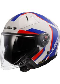 LS2 OF603 Infinity II Focus, open face helmet , color: White/Blue/Red , size: XXL