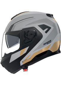 Nolan N100-6 Cinetico 360, flip up helmet , color: Matt Light Grey/Grey/Black/Gold , size: XXL