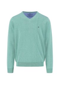 Velké Velikosti - Fynch-Hatton - Lehký bavlněný svetr s výstřihem do V - 6XL - Mátově Zelená