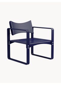 Verpan Jídelní židle s područkami Series 270 F, Design Verner Panton Modrá Dřevo Š 65 cm, H 63 cm
