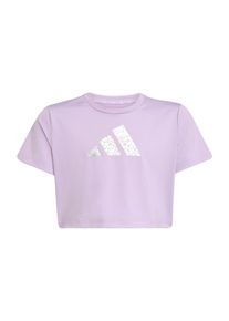 adidas Sportswear Dívka Funkční tričko 'Essentials' stříbrně šedá / šeříková / bílá 152