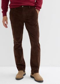 Manšestrové kalhoty Relaxed Fit Straight | Hnědá | Vel. 34 | manšestr| bonprix