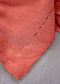 Lněný ubrus | Červená | Vel. 85x85 cm | len| bonprix