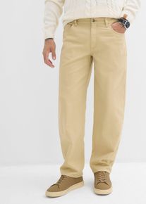 Keprové kalhoty s pohodlným pasem Relaxed Fit Straight | Béžová | Vel. 46 | bonprix