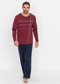 Pyžamo s bavlnou a dlouhým rukávem | Modrá | Vel. 48/50 (M) | bonprix