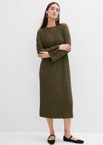 Midi &scaron;aty ze strukturovan&eacute;ho materi&aacute;lu se zmačkanou &uacute;pravou | Zelen&aacute; | Vel. 52/54 (XXL) | bonprix