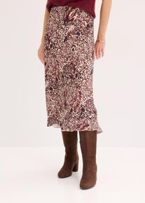 Saténová sukně se strukturou | Béžová | Vel. 36 | satén| bonprix