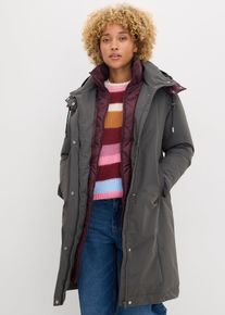 Nepromokav&aacute; outdoorov&aacute; bunda vzhled 2 v 1 | &Scaron;ed&aacute; | Vel. 46 | bonprix