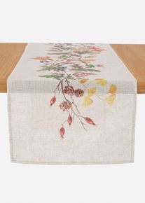 Běhoun na stůl s natištěnými listy | Béžová | Vel. 30x180 cm | bonprix