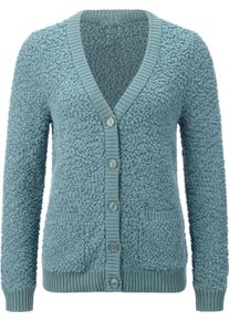 Damske Pleten&yacute; kab&aacute;tek z př&iacute;ze &bdquo;popcorn&ldquo; nefritov&aacute; ,velikost 44