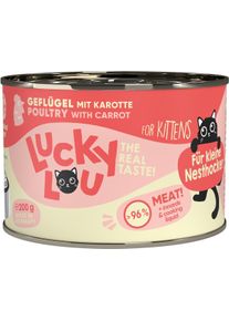 Lucky Lou Lifestage Kitten Nassfutter mit Geflügel, 6x200g